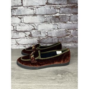 Vintage Daniel Green House Slippers Velvet Boudoir Comfort Loafers Women 7.5M US